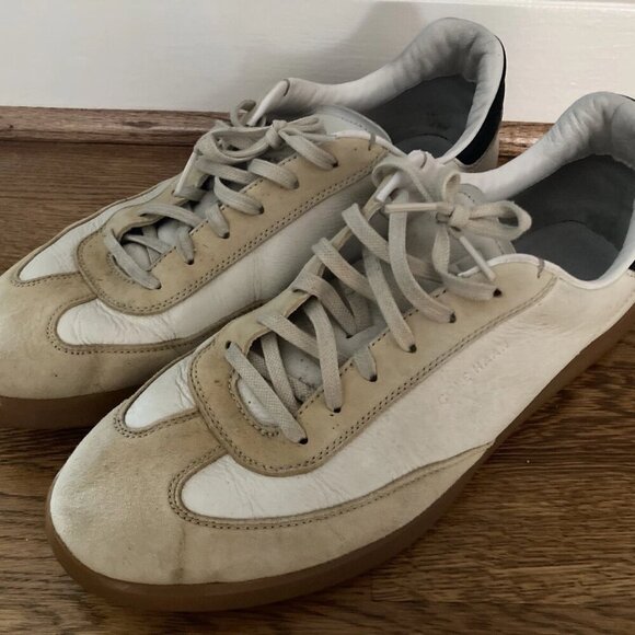 Cole Haan GrandPRO Sneaker White Cream Black Suede Mens 12 - Picture 2 of 7
